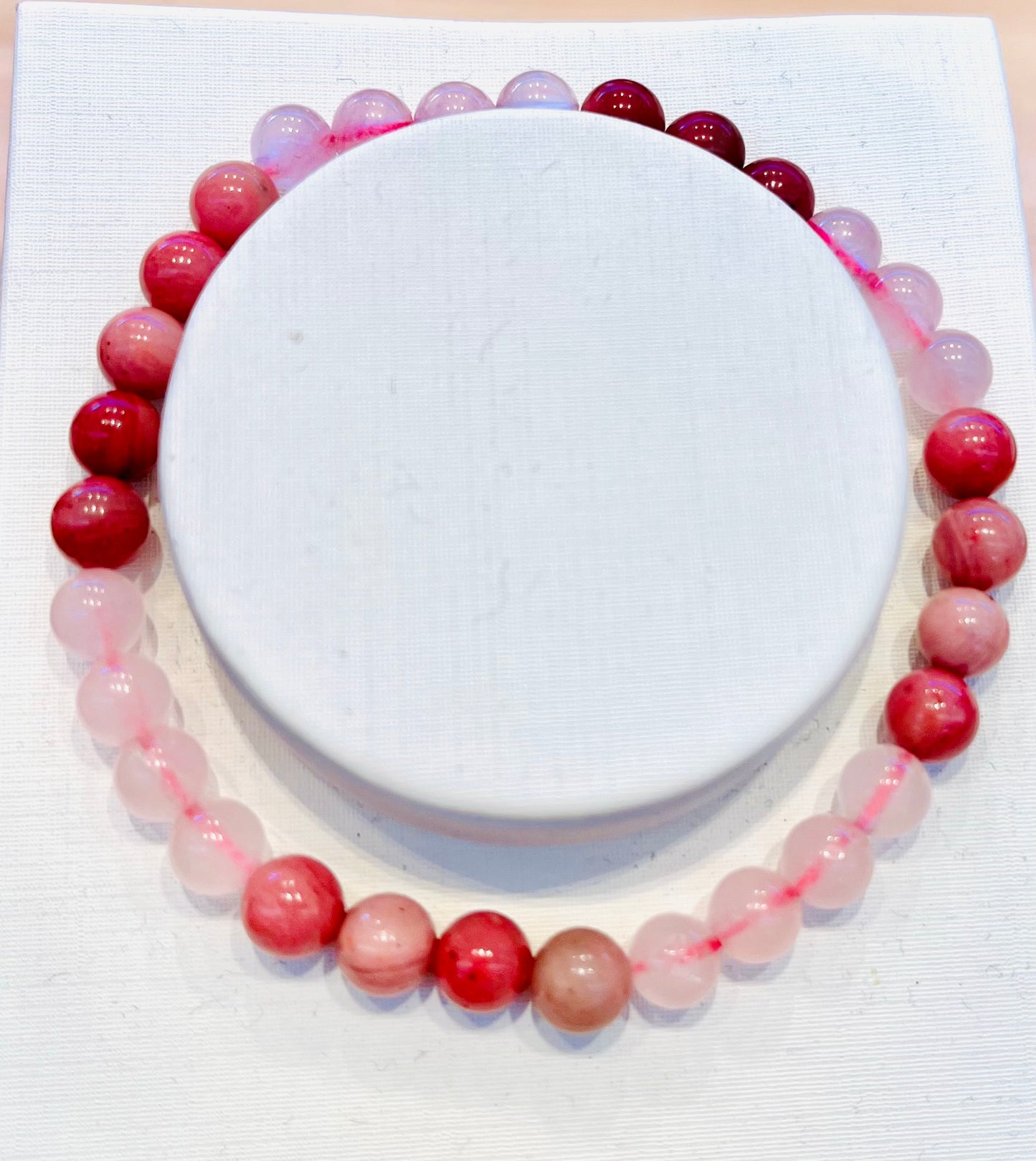 Rose Quartz and Rhodonite Fertility 6mm Bracelets
