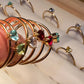 Birthstone Rings Stainless Steel , Adjustable