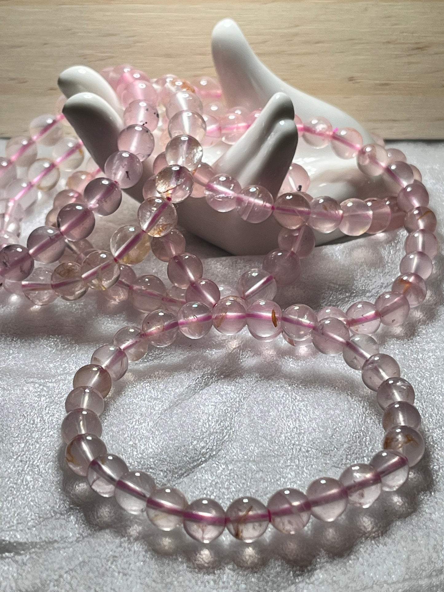 Rose Quartz with Fire Quartz Inclusion