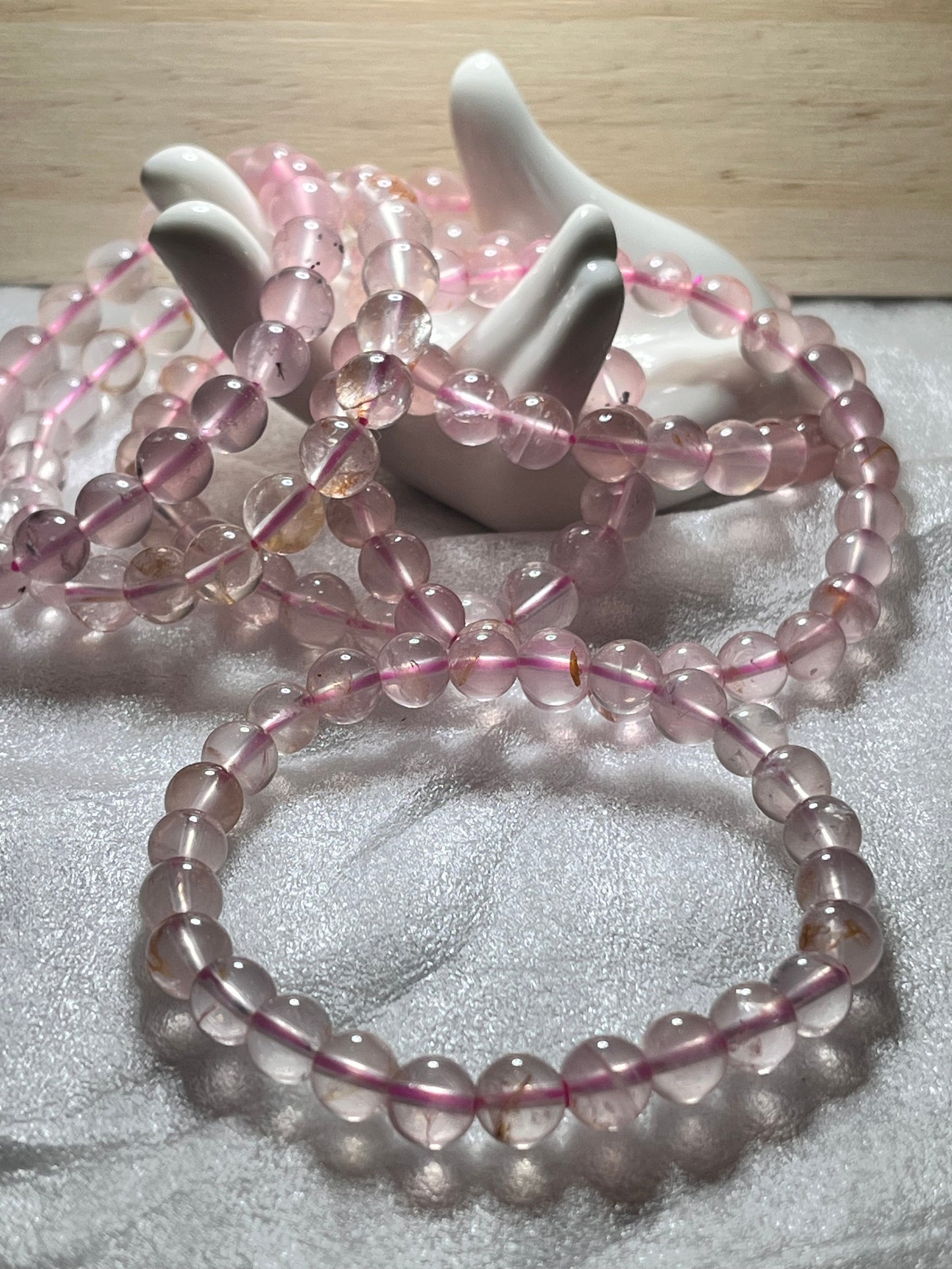 Rose Quartz with Fire Quartz Inclusion