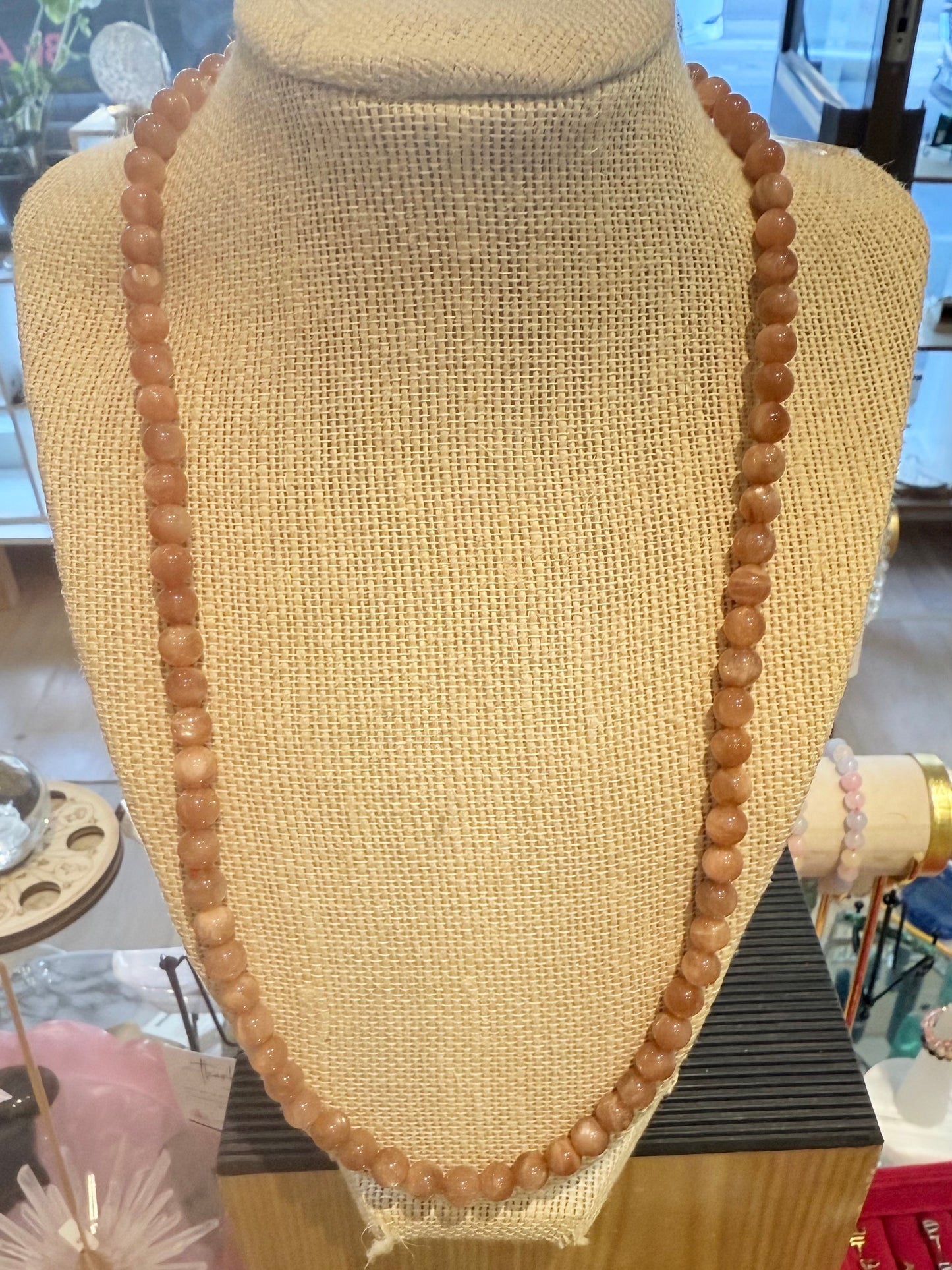 Sunstone Necklace 8mm