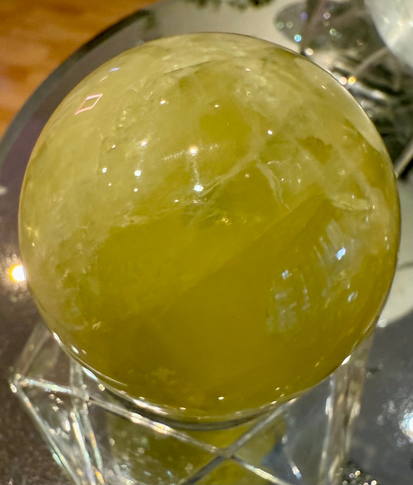 Citrine Natural Crystal Sphere