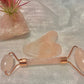 Rose Quartz Set, Face Roller and Guasha