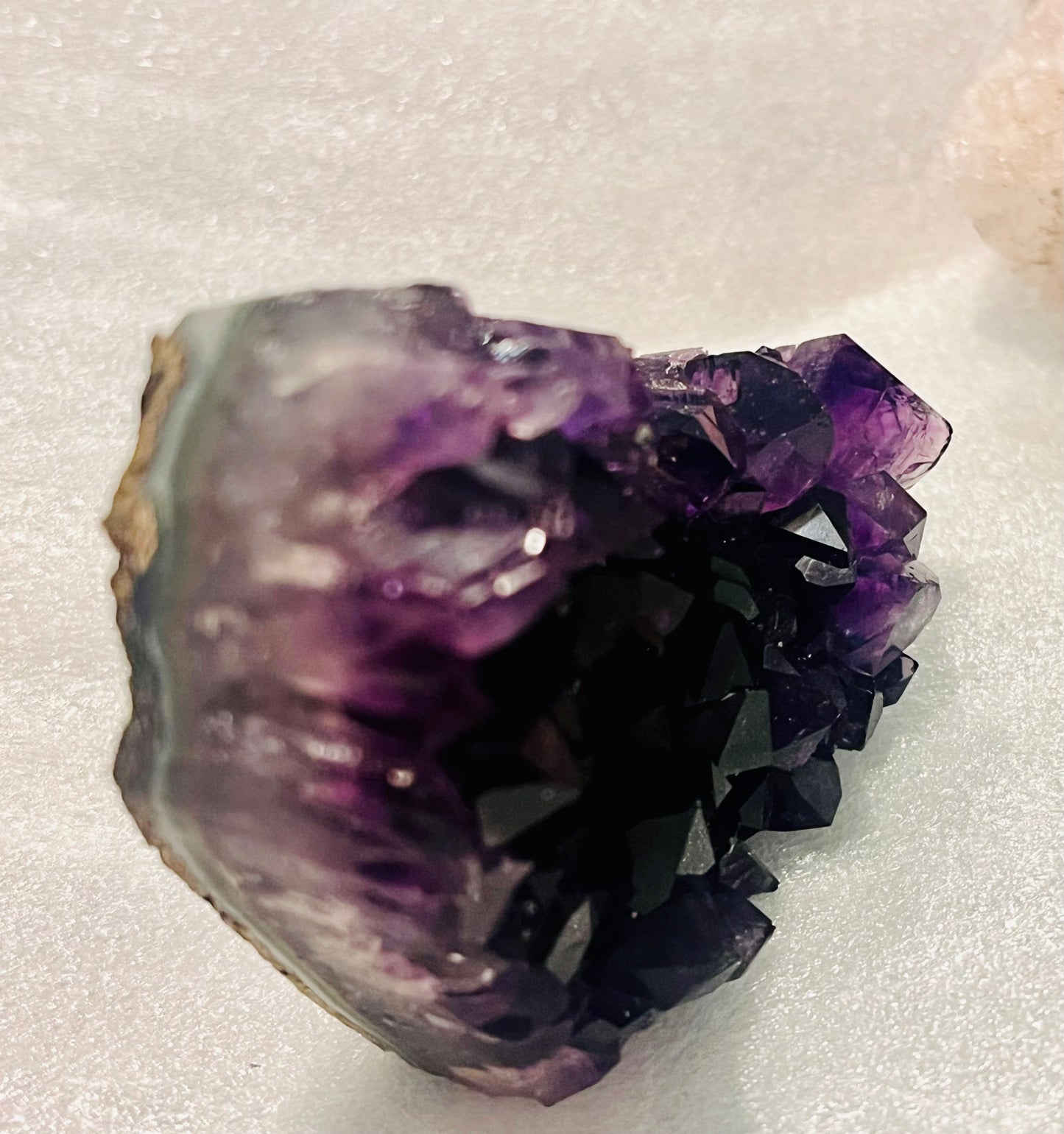Beautiful Dark Amethyst Cluster Heart