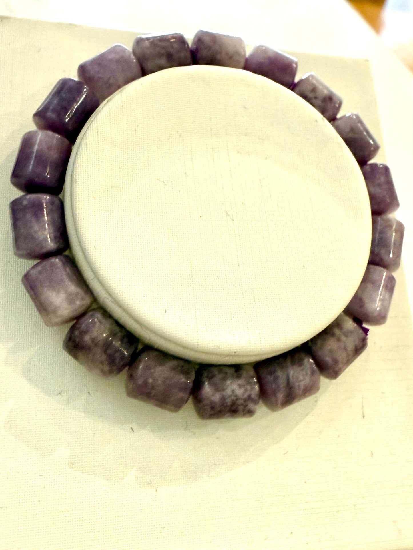 Lepidolite free form bracelet
