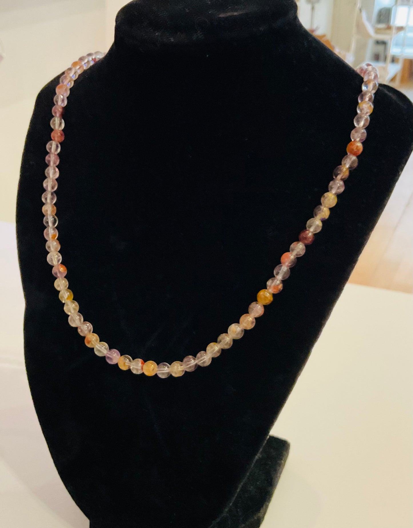 Honey Phantom Crystal Necklace