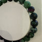 Faceted Ruby Zoisite Gemstone Bracelet 8mm
