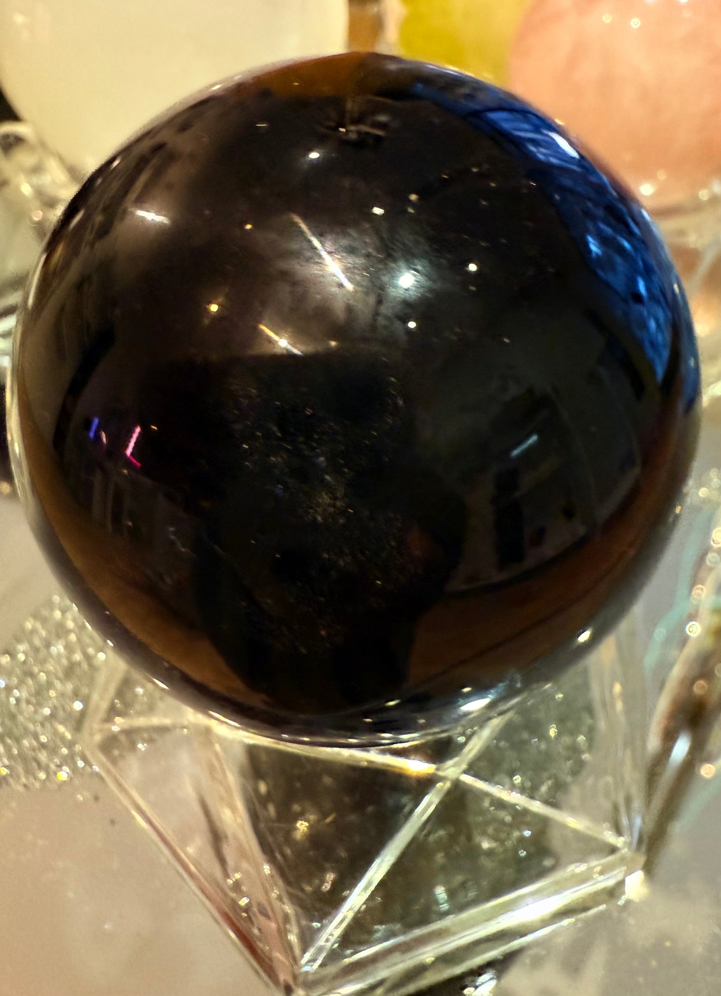 Obsidian Crystal Sphere