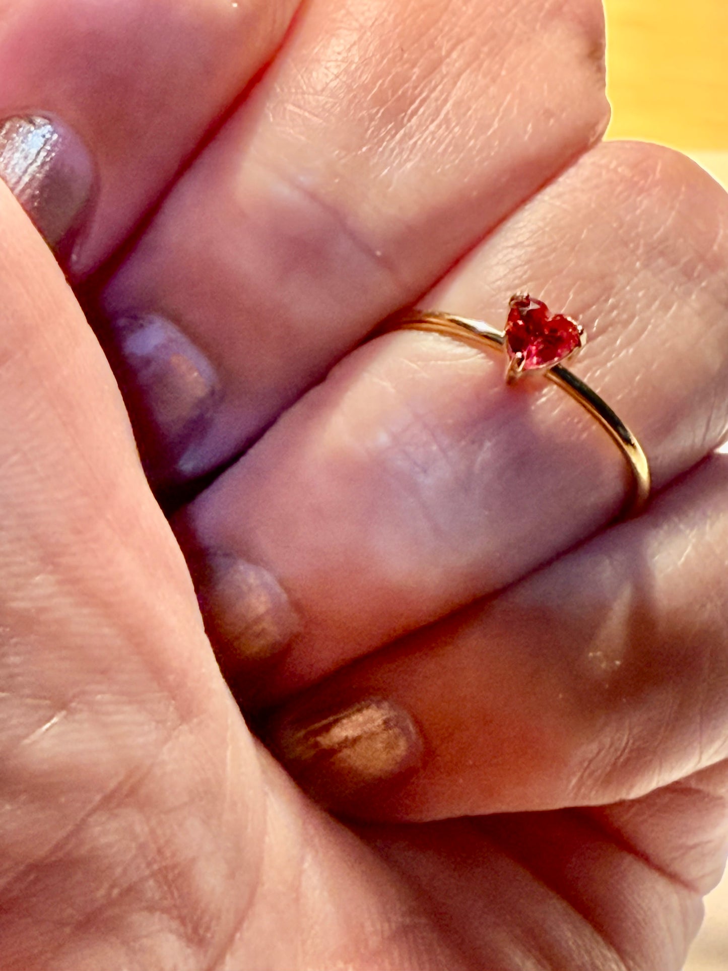 Birthstone Rings Stainless Steel , Adjustable