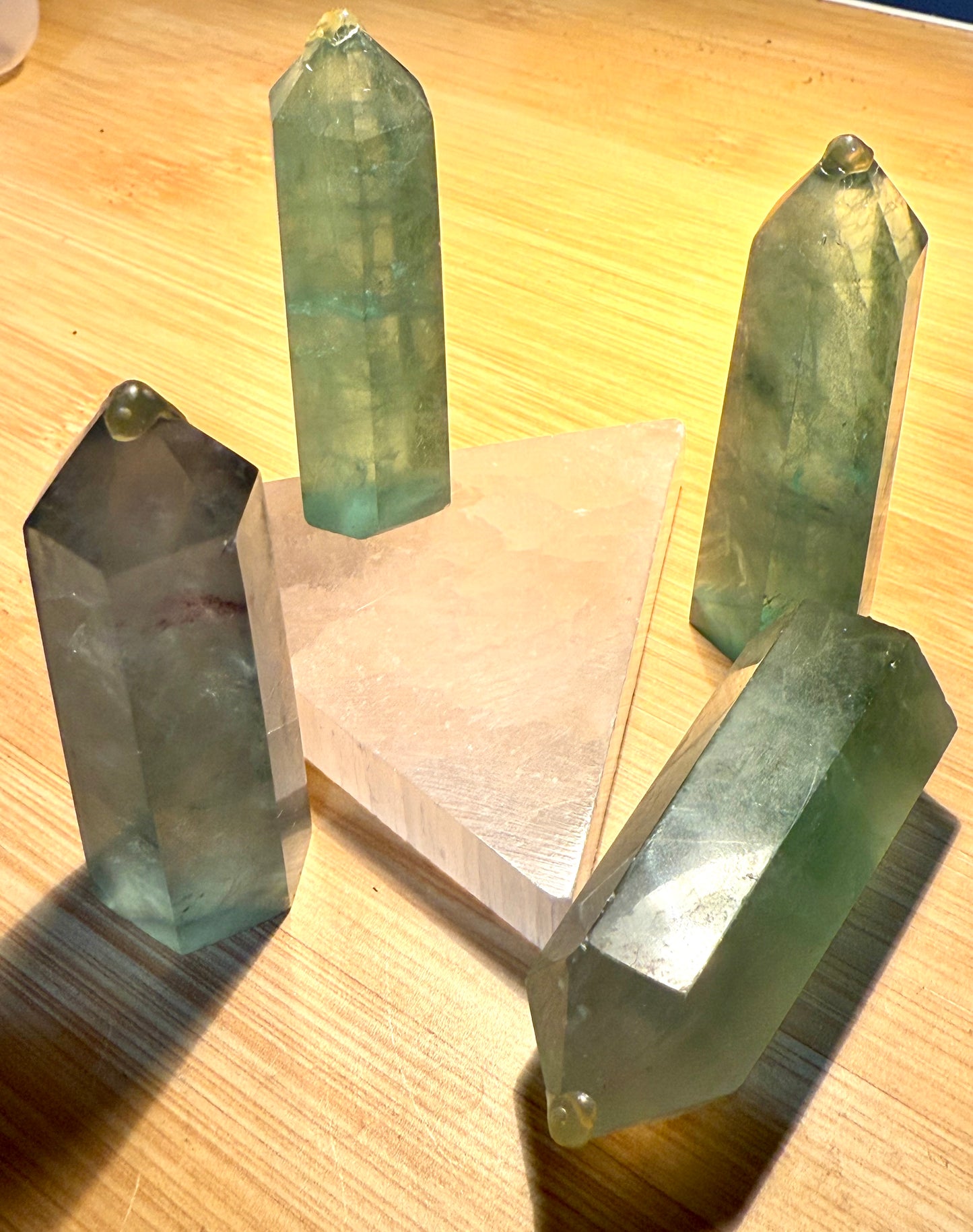 Green Fluorite Crystal Natural Towers 6cm Aprox