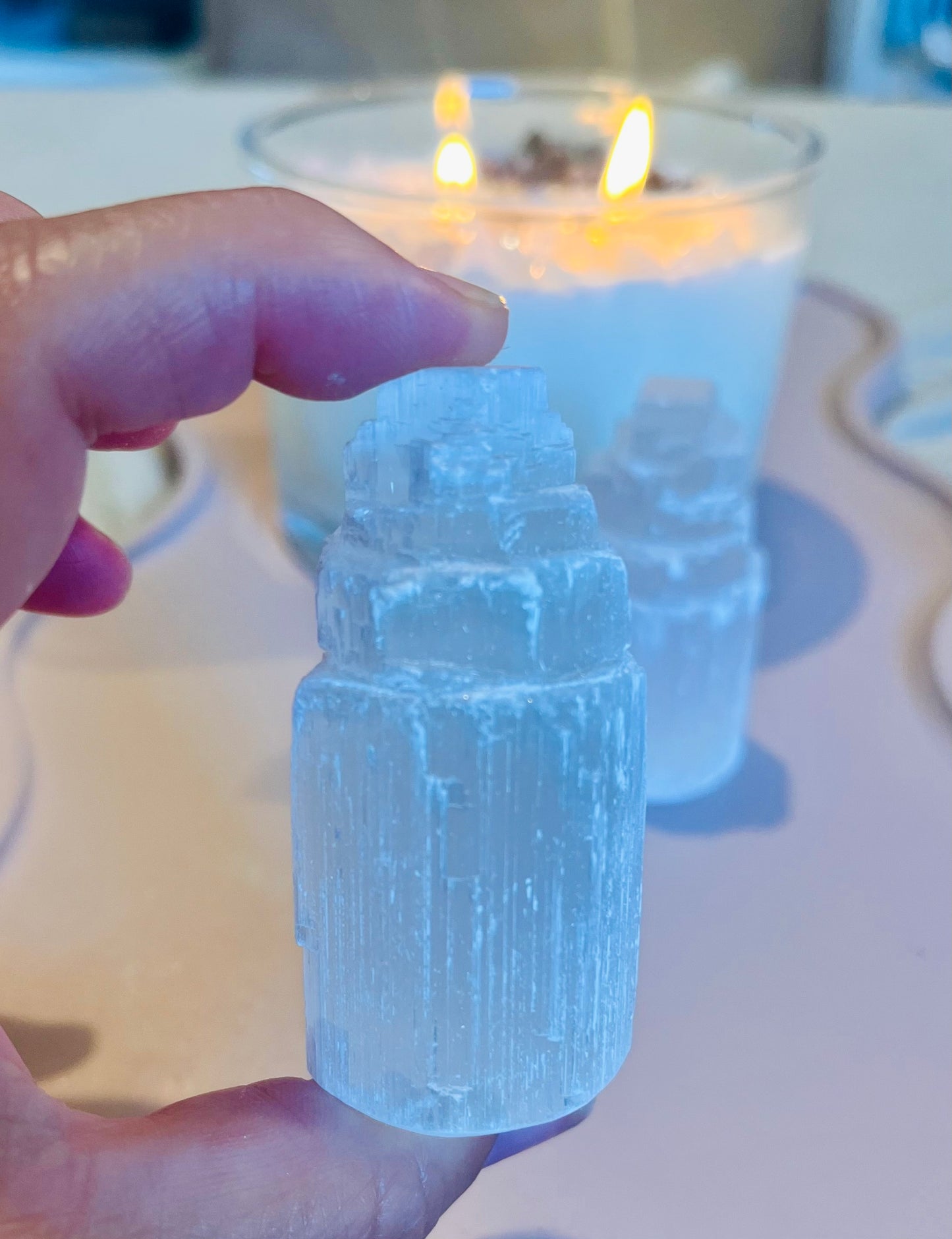 Selenite Tower, 6/7cm