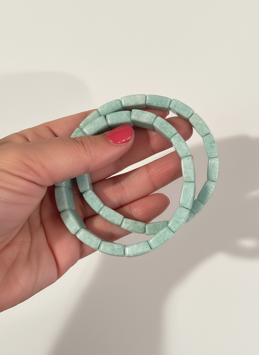 Stunning Natural Amazonite Bangles