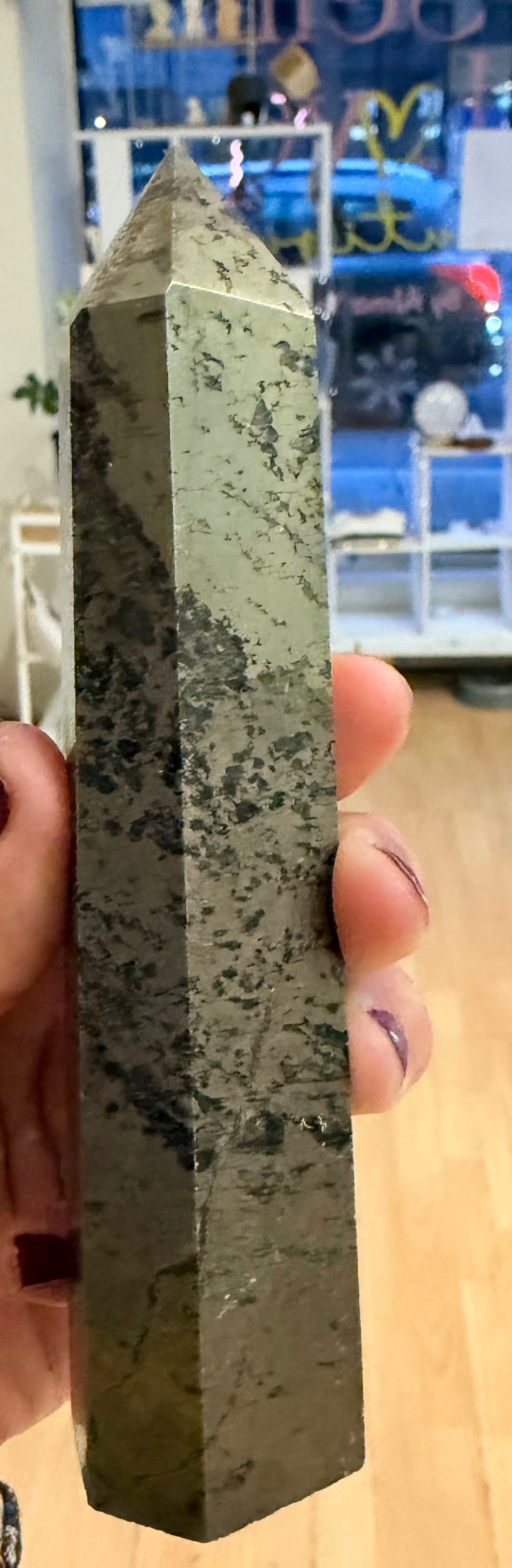 Natural Pyrite Crystal Tower