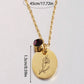 Birthstones Stainless Steel Gold Plated Necklaces