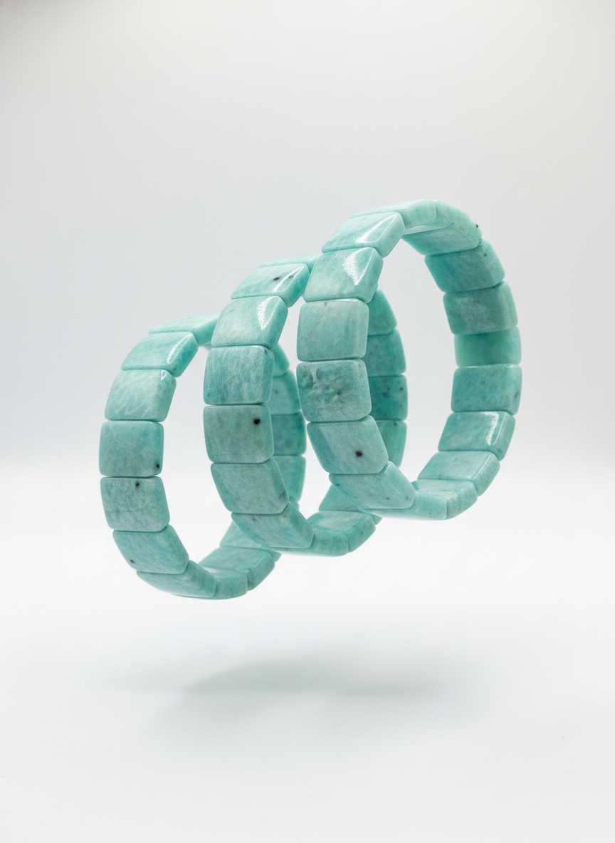 Stunning Natural Amazonite Bangles