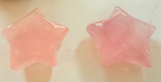 Rose Quartz Crystal Stars