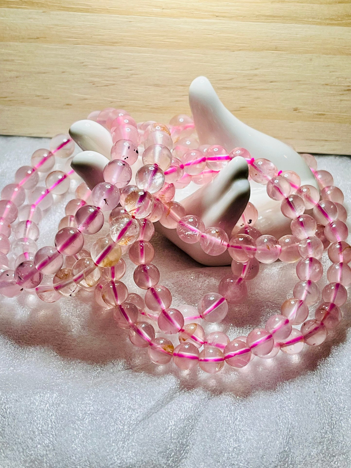 Rose Quartz with Fire Quartz Inclusion