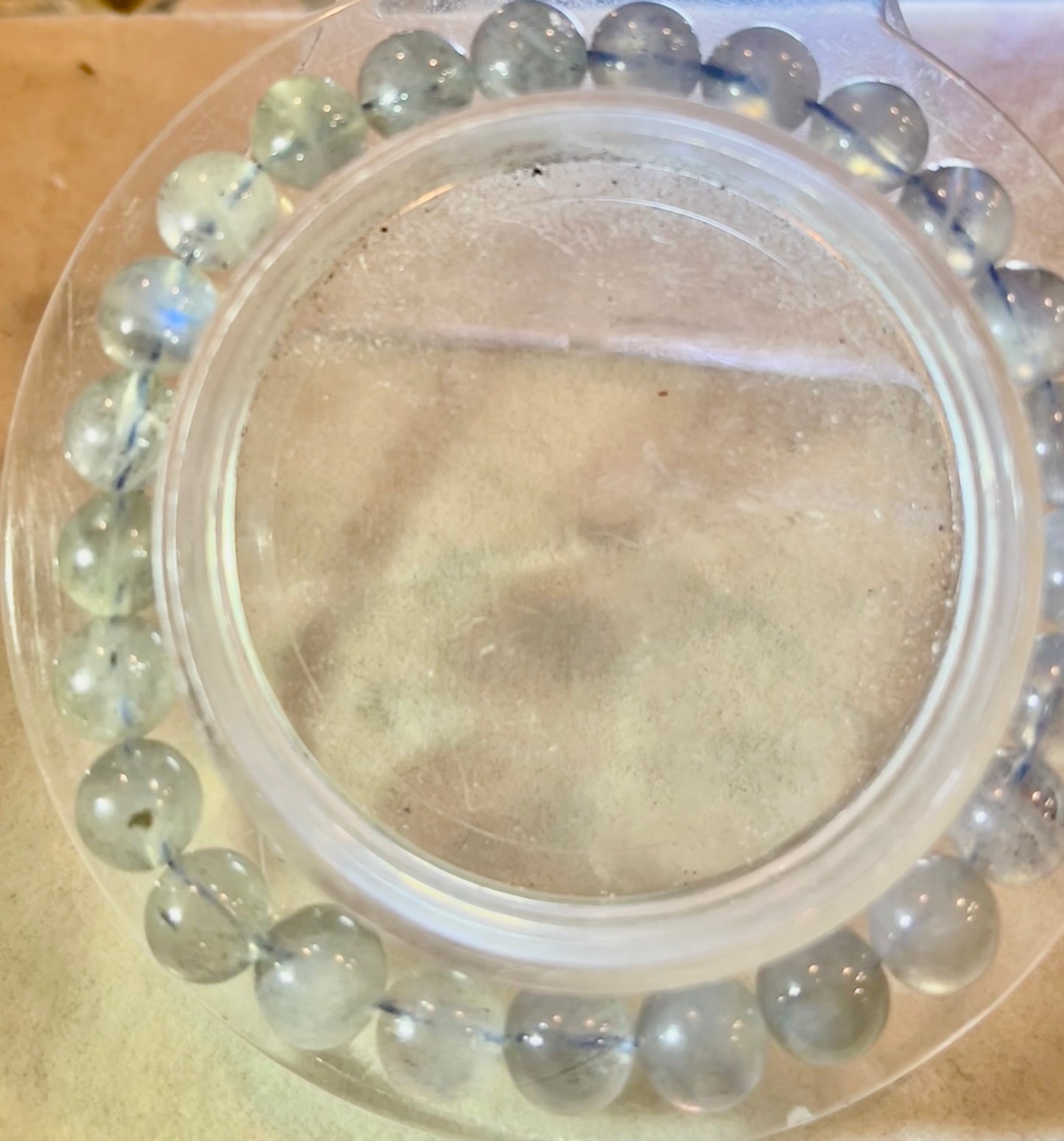 Natural Labradorite Beaded Stretchy Bracelet