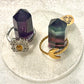 Rings Holder, Selenite and Small Rainbow Towers