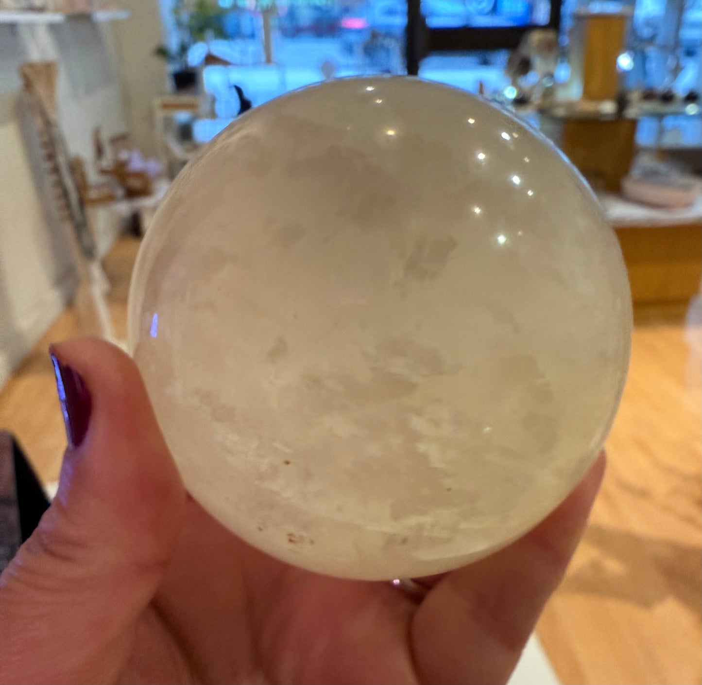 Yellow Calcite Crystal Sphere