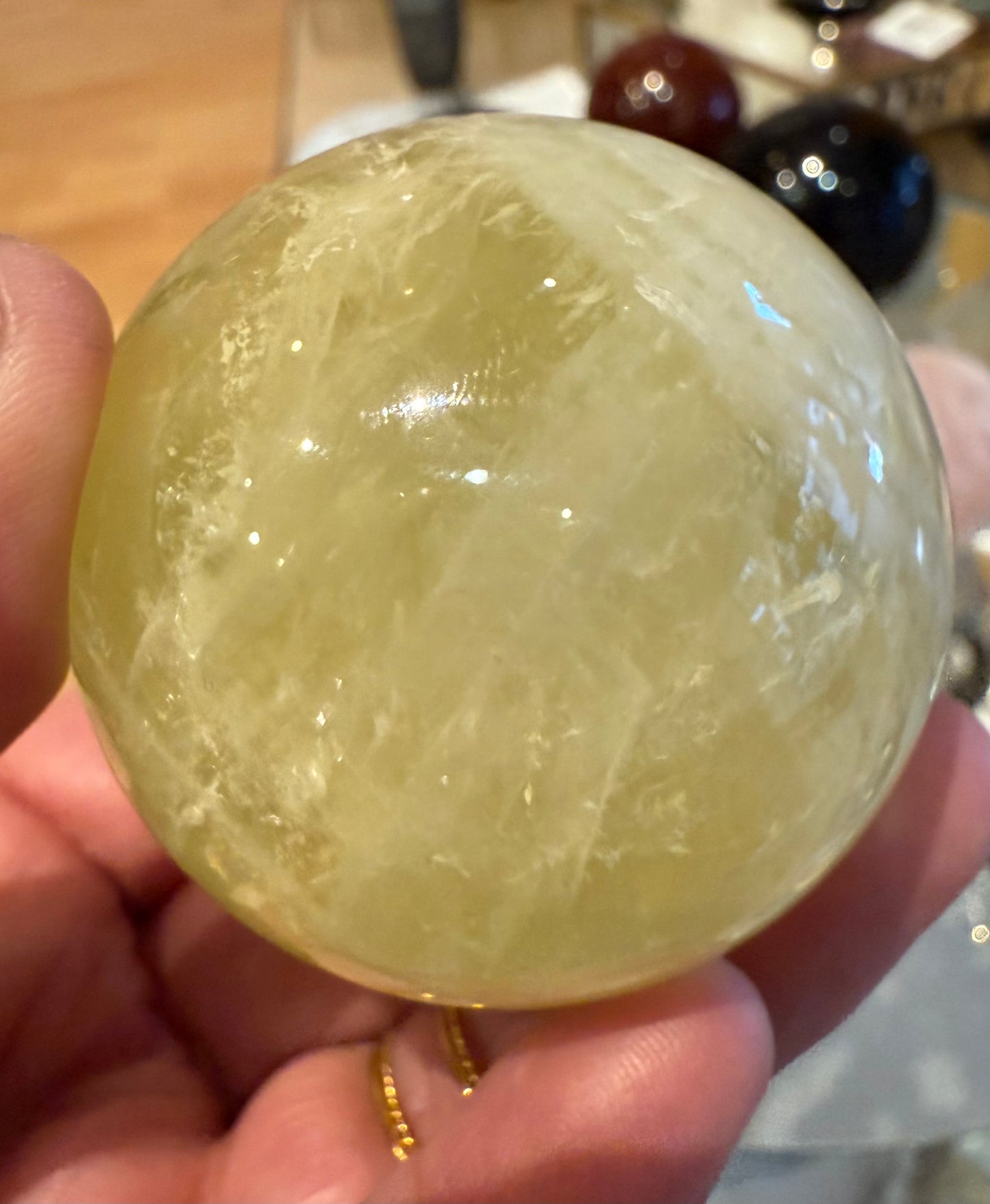 Citrine Natural Crystal Sphere