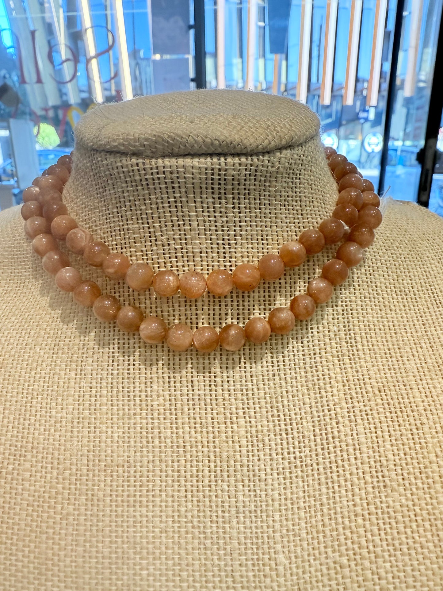 Sunstone Necklace 8mm