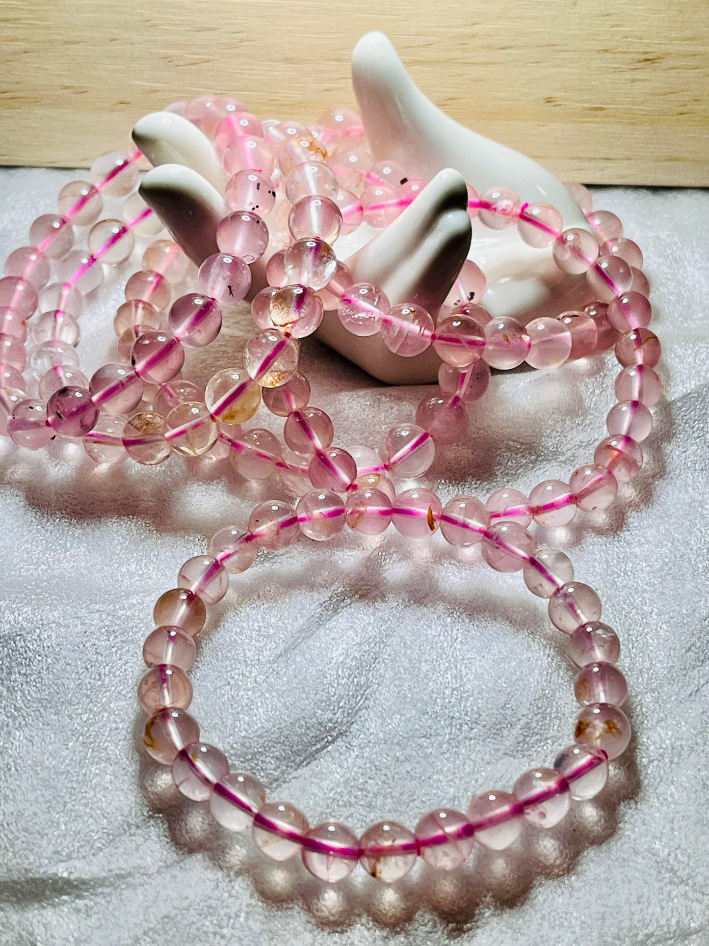 Rose Quartz with Fire Quartz Inclusion