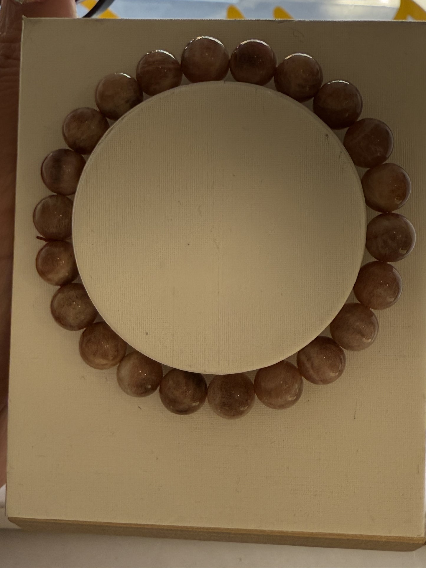 Sunstone bracelet 9mm