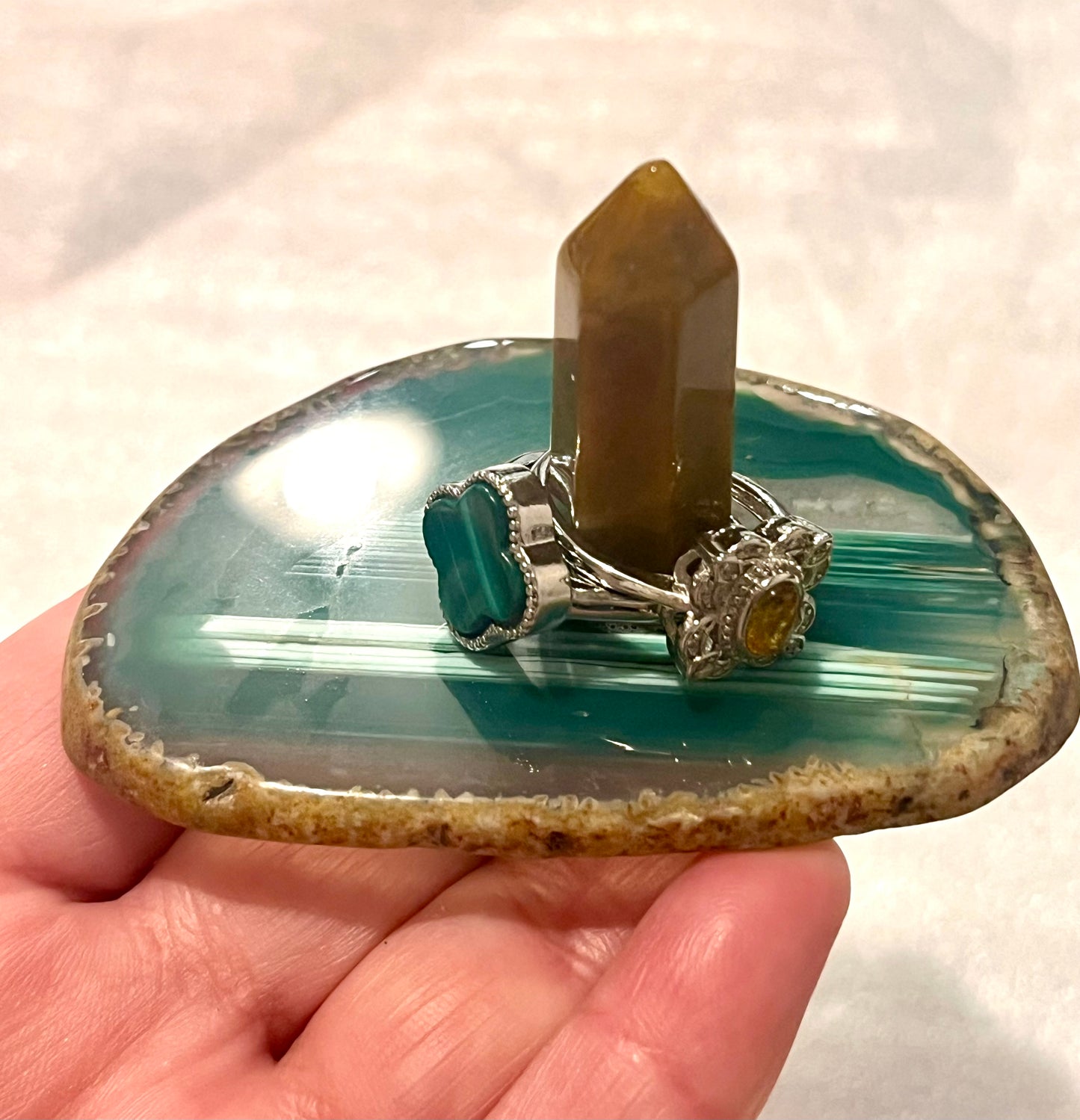 Agate Rings Holder