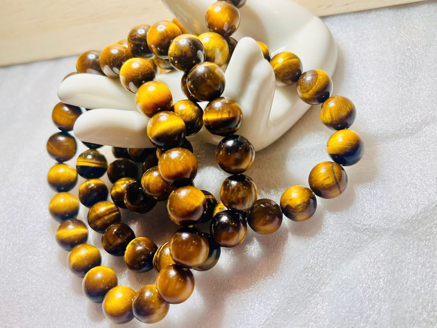 Yellow Tiger Eye 10mm Unisex Bracelet