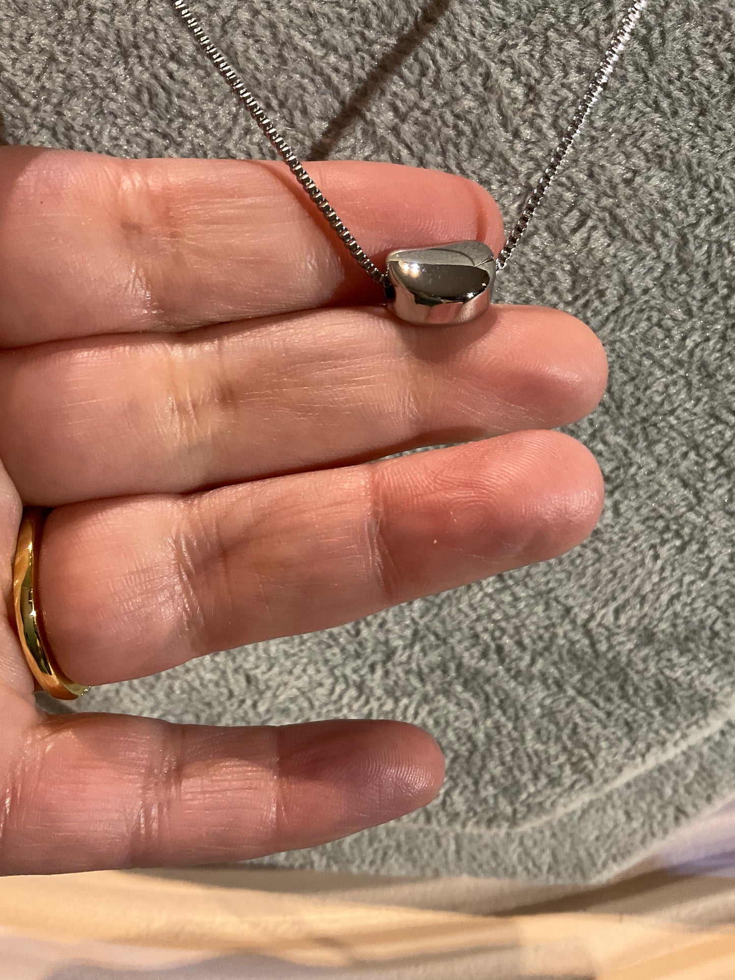 Stainless steel Heart Necklaces, Silver and Gold