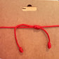 Adjustable Red Knot Evil Eye Bracelet
