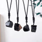 Raw Black Tourmaline Protection Adjustable Necklace