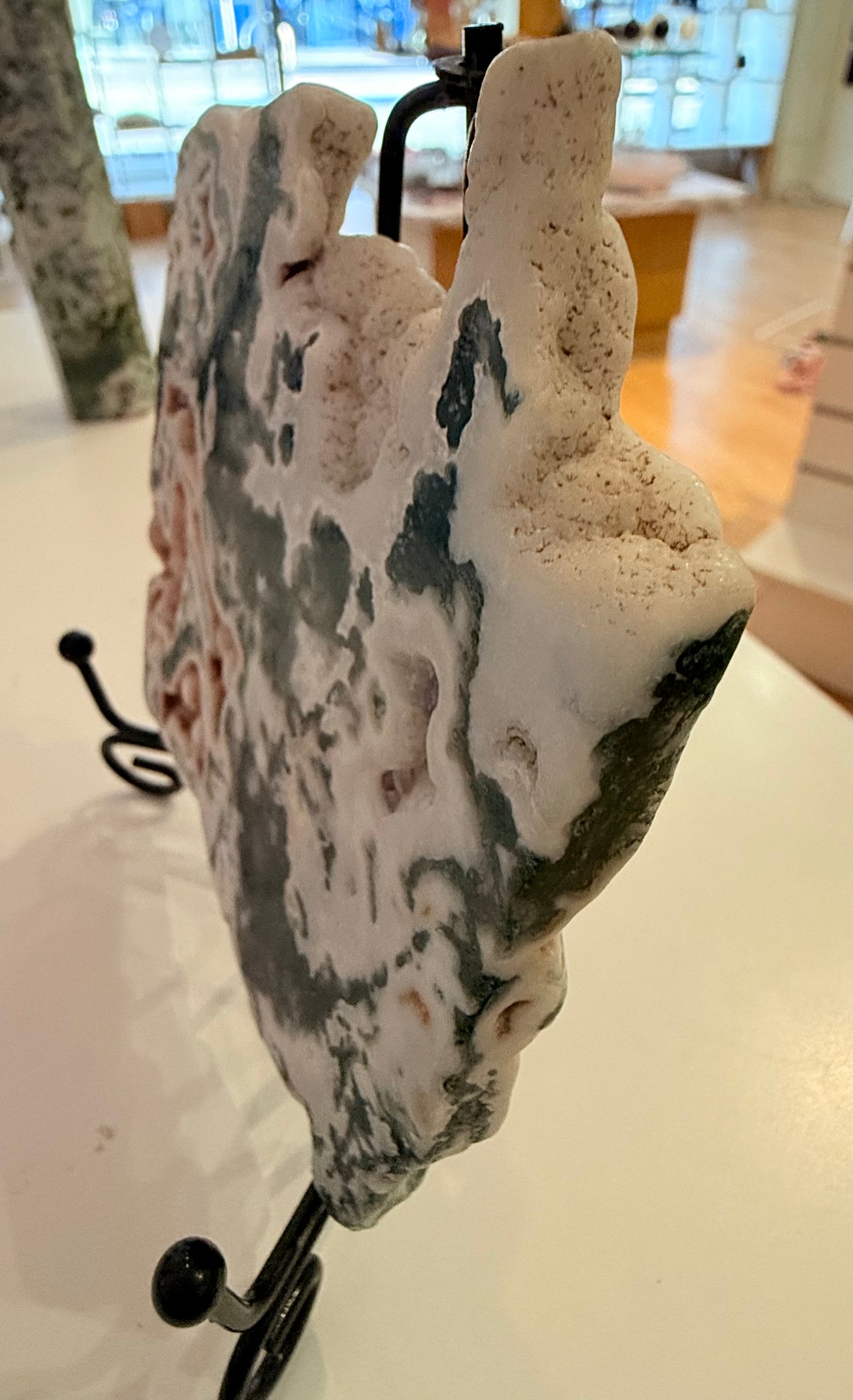 Moss Agate Crystal Slice – Large Raw Stone 12cm x 11cm | Crystals Melbourne