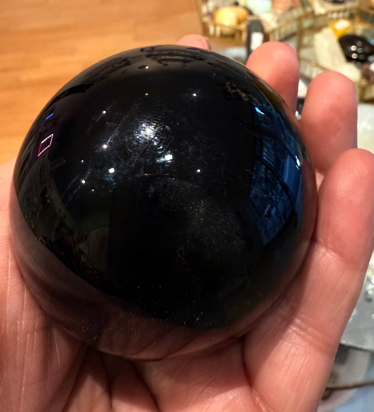 Obsidian Crystal Sphere