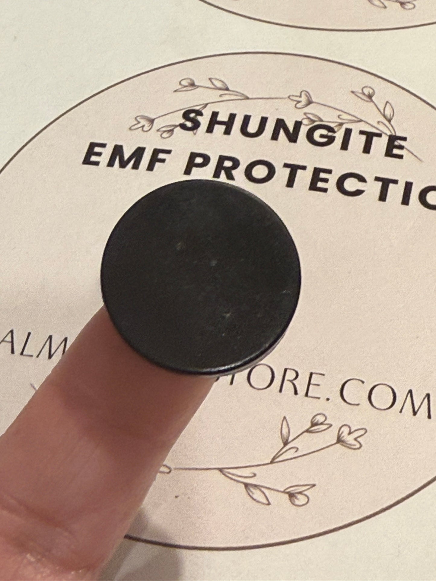 Shungite Cell Phone EMF Protection - Purification - Detoxification - EMF Sticker Plates - healing crystals