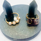 Crystal Ring Holder, Shungite and Black Obsidian