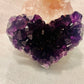 Beautiful Dark Amethyst Cluster Heart