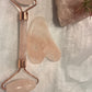 Rose Quartz Set, Face Roller and Guasha