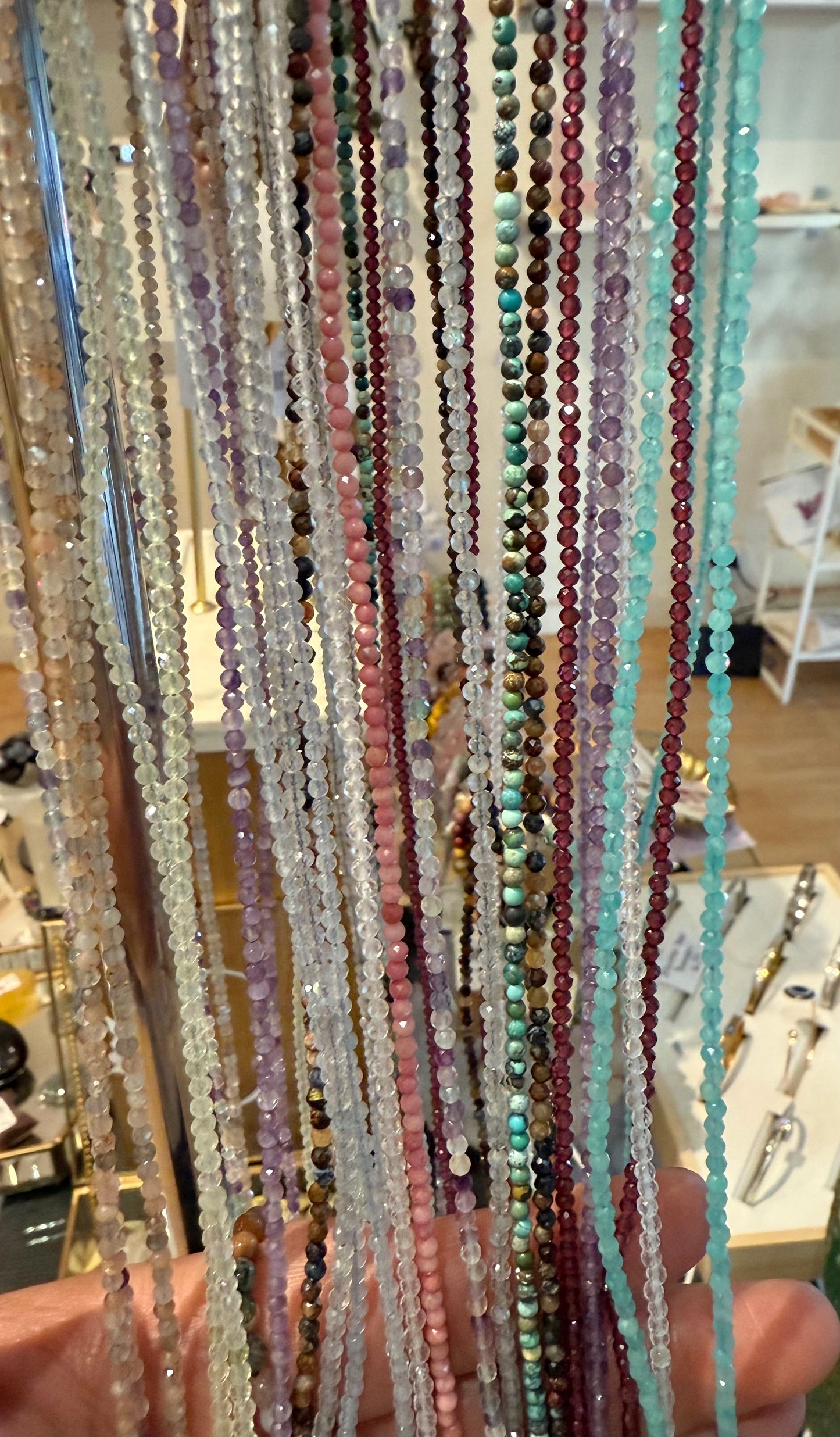 Faceted Natural Crystals Nexcklaces