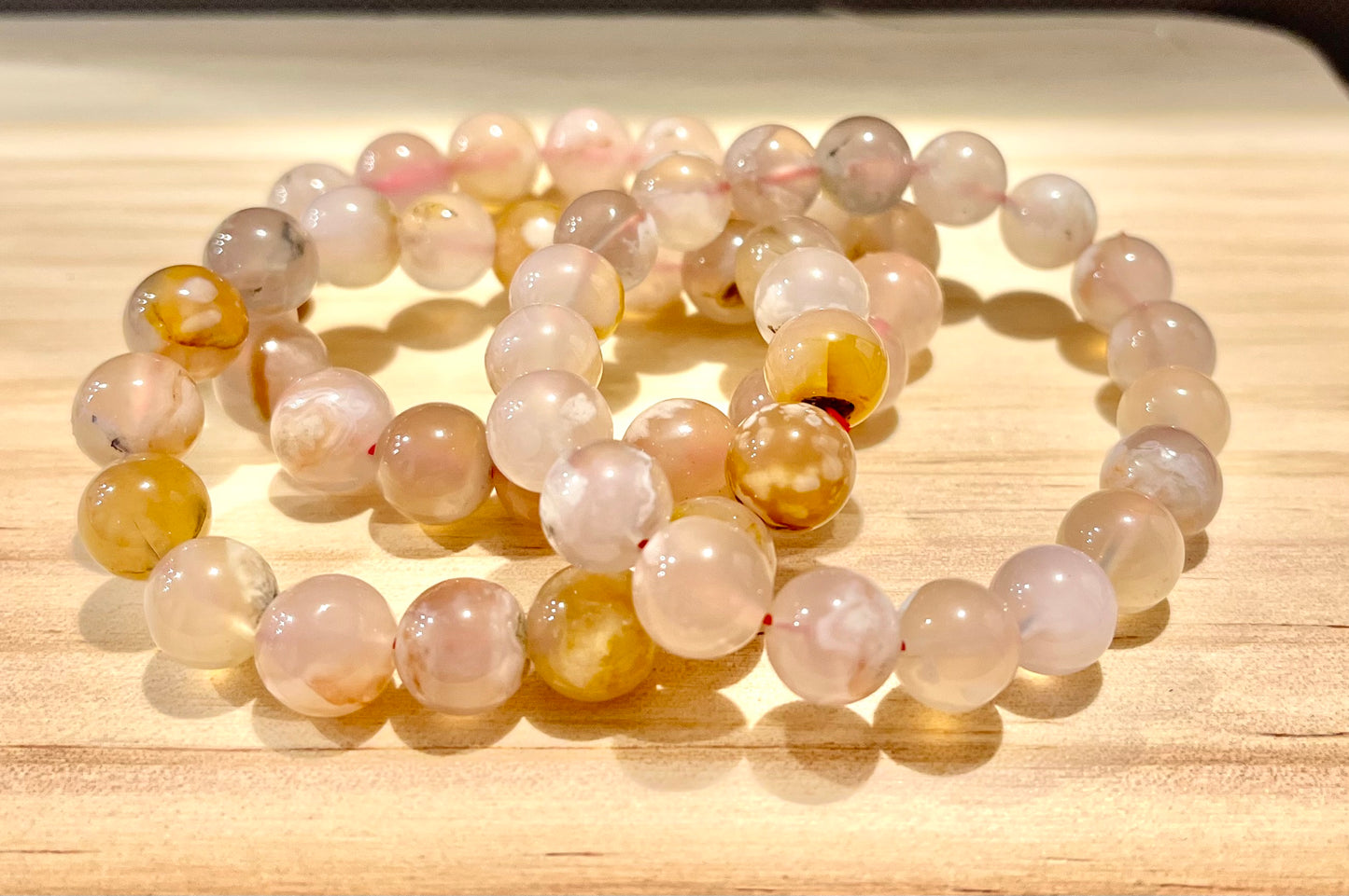Flower Agate 10mm Bracelets