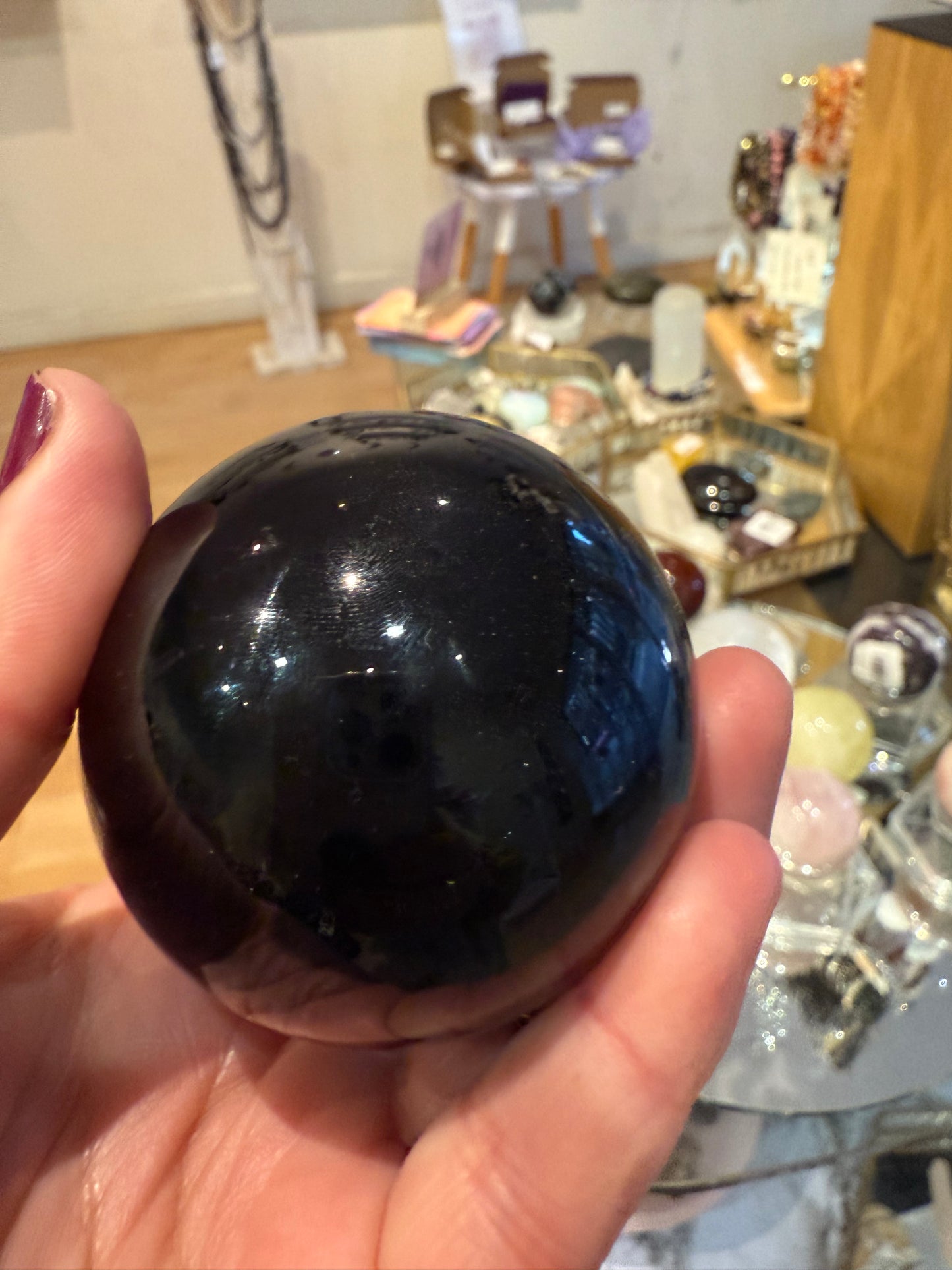 Obsidian Crystal Sphere