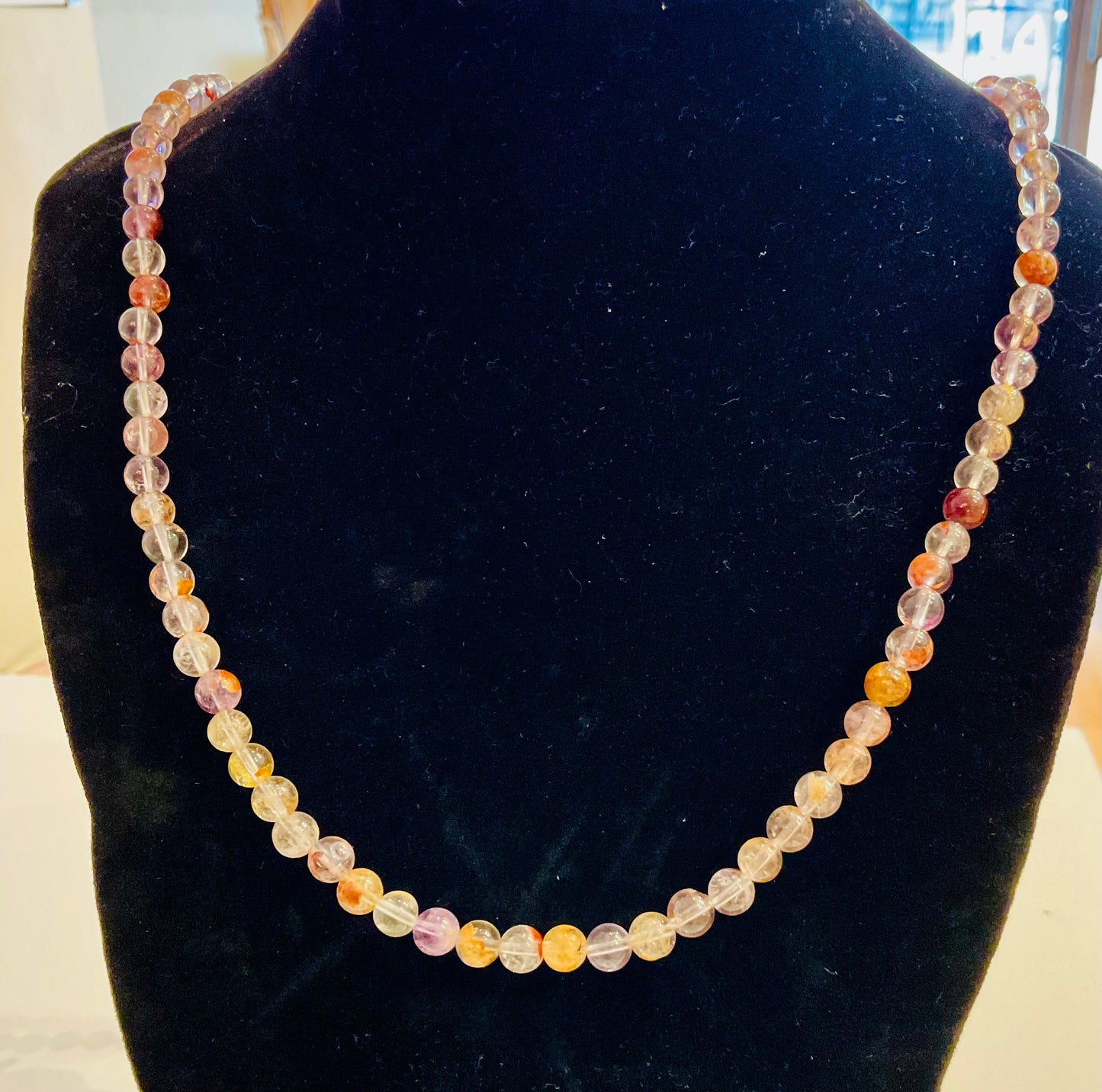 Honey Phantom Crystal Necklace