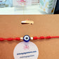 Adjustable Red Knot Evil Eye Bracelet