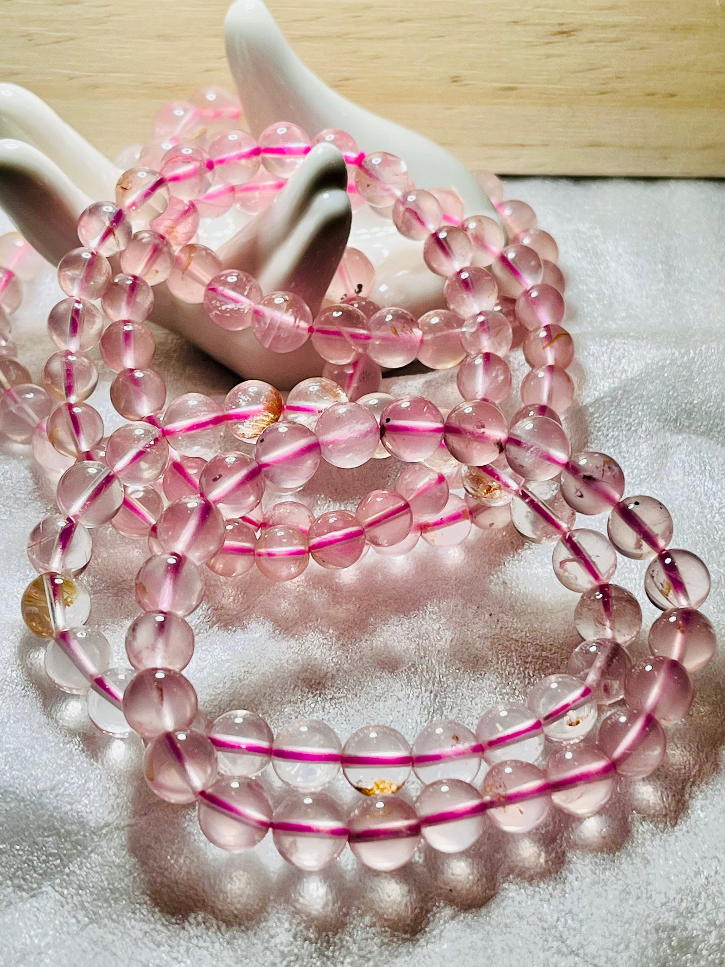 Rose Quartz with Fire Quartz Inclusion