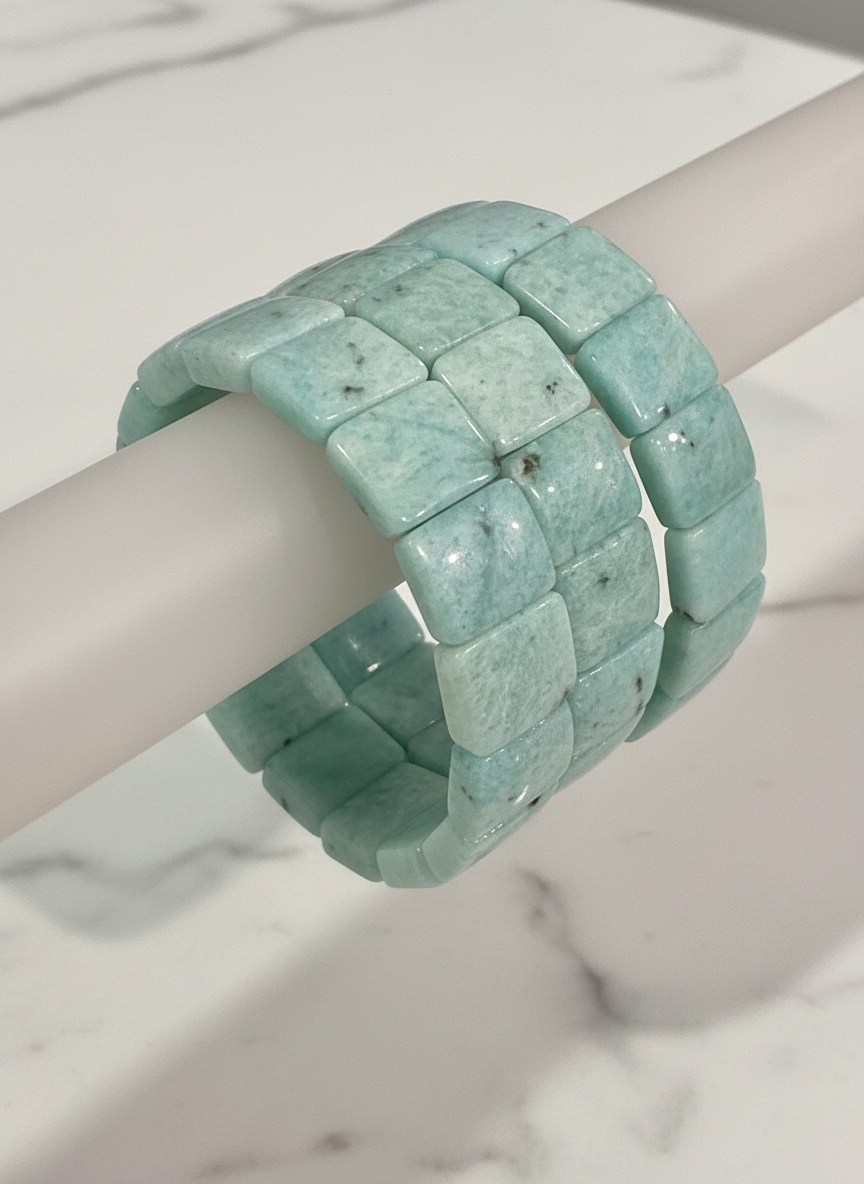 Stunning Natural Amazonite Bangles