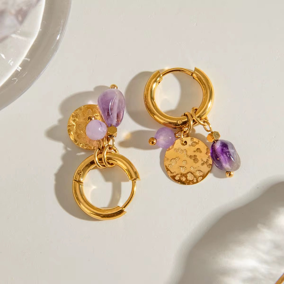 Amethyst Waterproof earrings