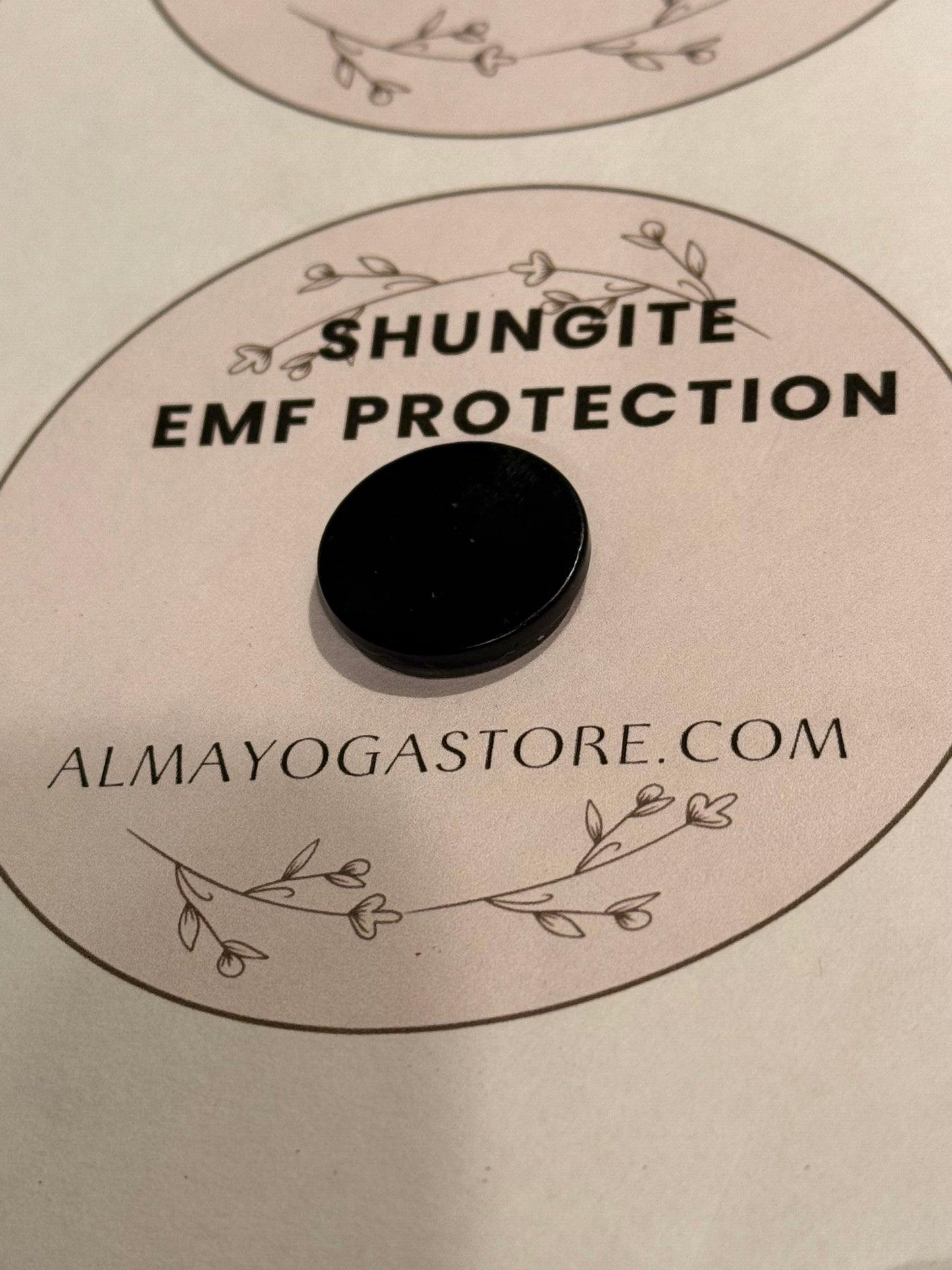 Shungite Cell Phone EMF Protection - Purification - Detoxification - EMF Sticker Plates - healing crystals