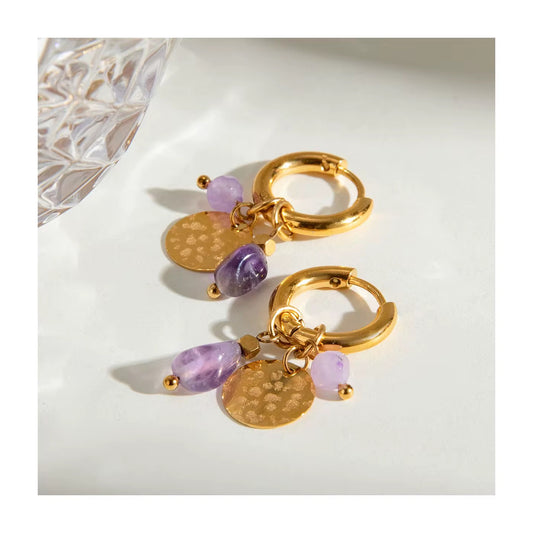 Amethyst Waterproof earrings