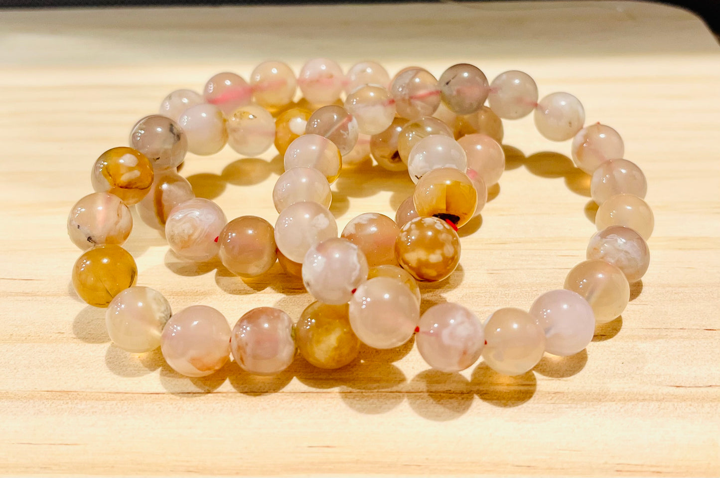 Flower Agate 10mm Bracelets